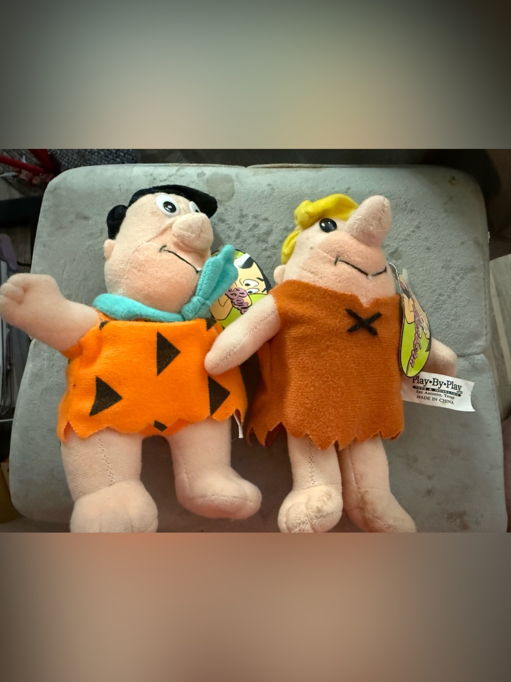 Vintage 7" The Flintstones Fred & Barney
Plush Doll Stuffed Animal Toy